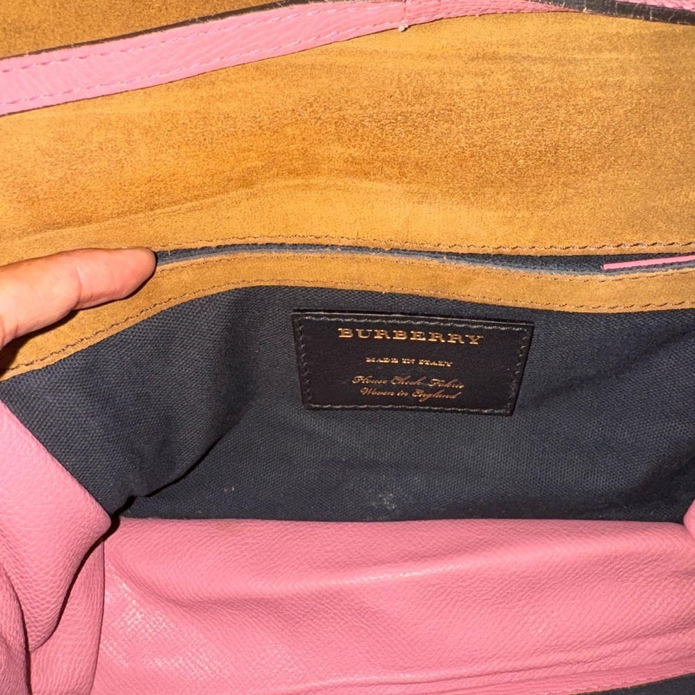 Burberry Pink and Tan Women's Bag - Picture 9 of 11